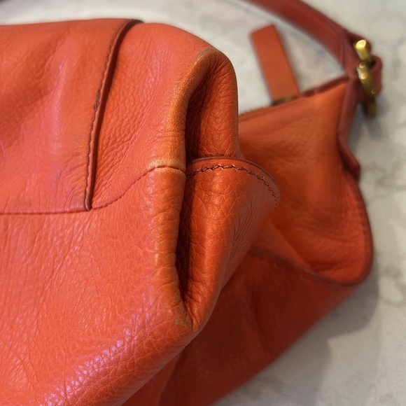 Fossil Vickery Pebbled Leather Shoulder Bag Coral - Picture 9 of 16